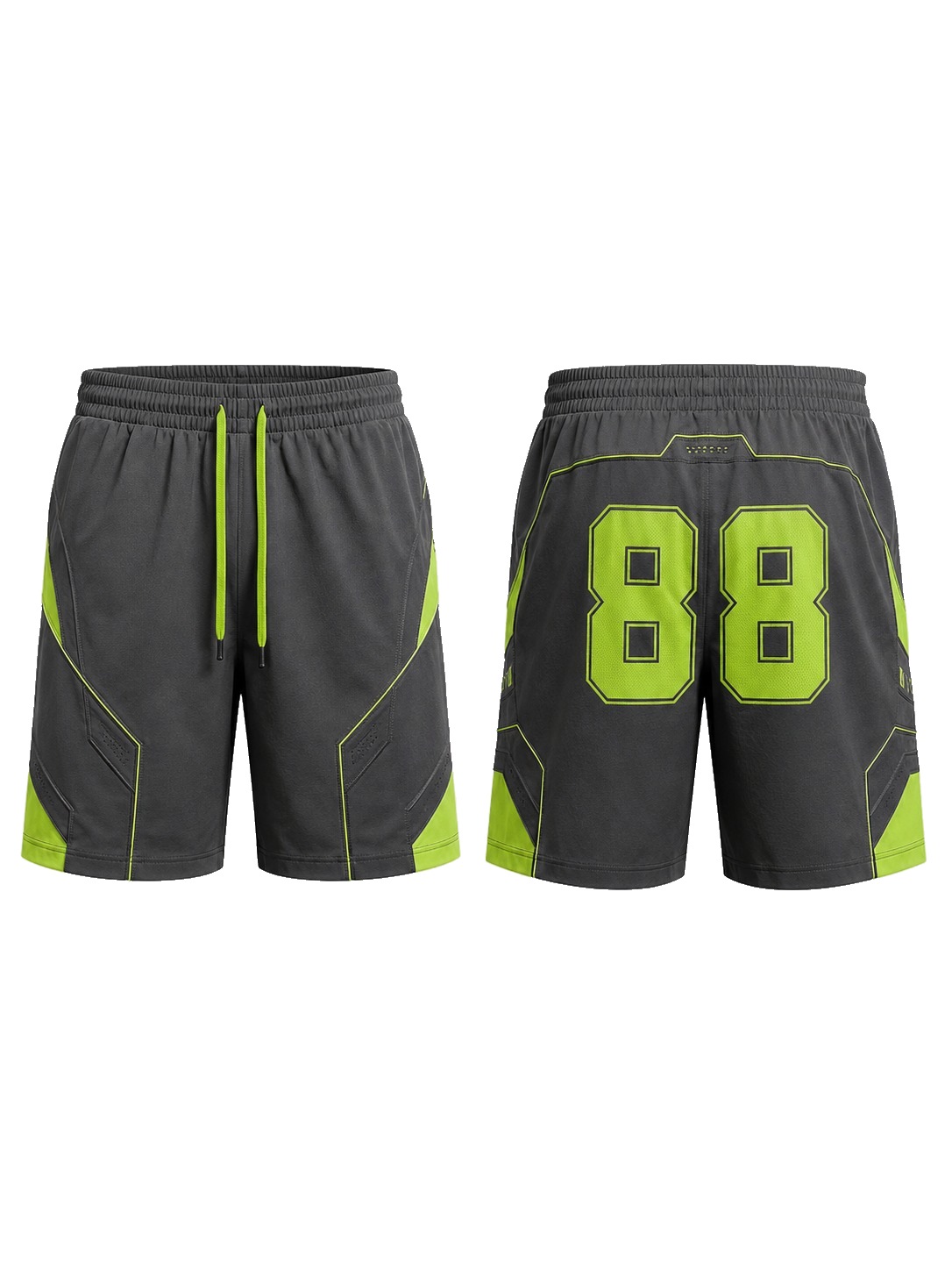 Custom Casual Shorts Charcoal Neon Shorts manufactured by Velnox Wear