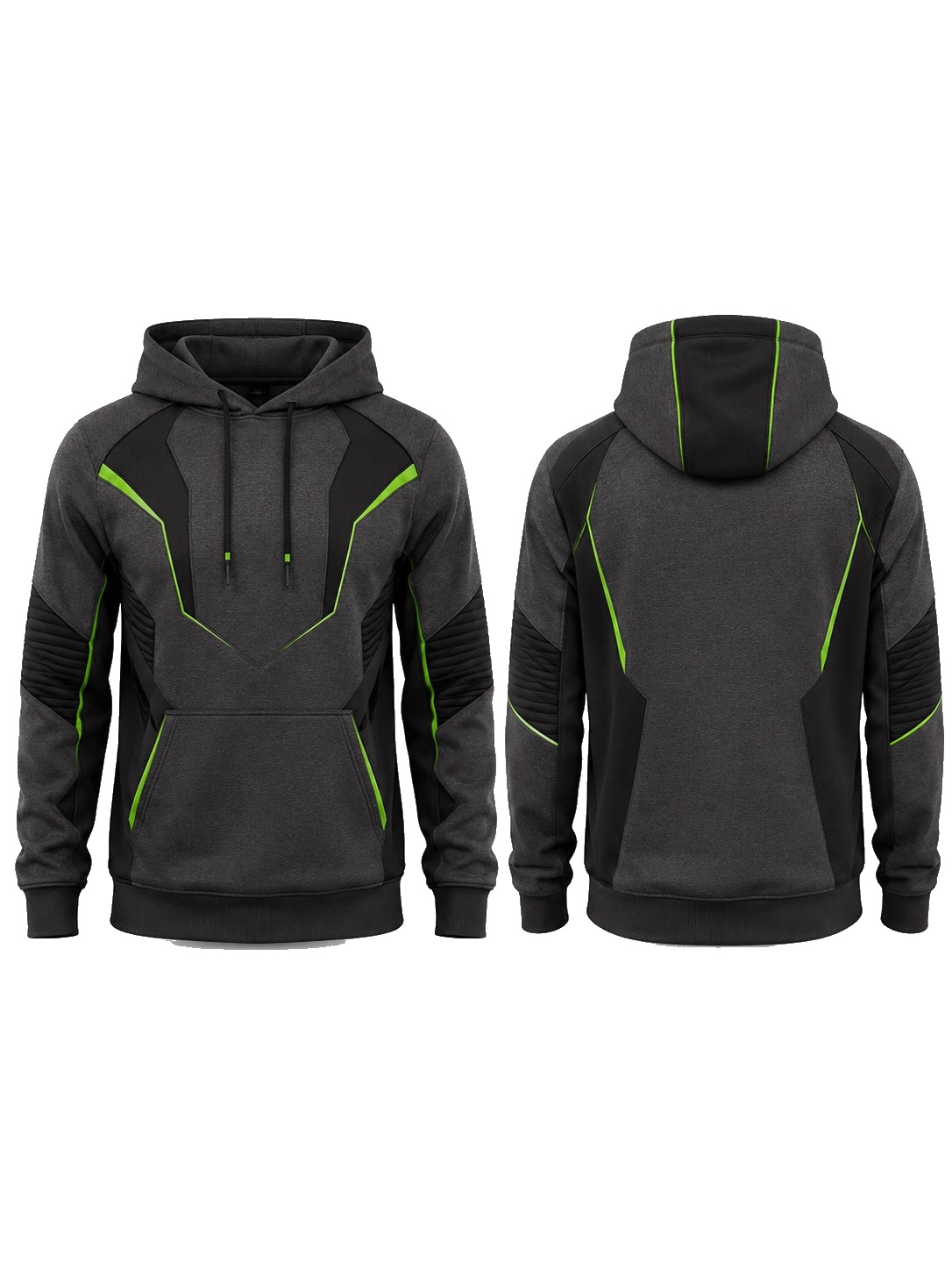 Custom Hoodies Charcoal Neon Hoodie manufactured by Velnox Wear