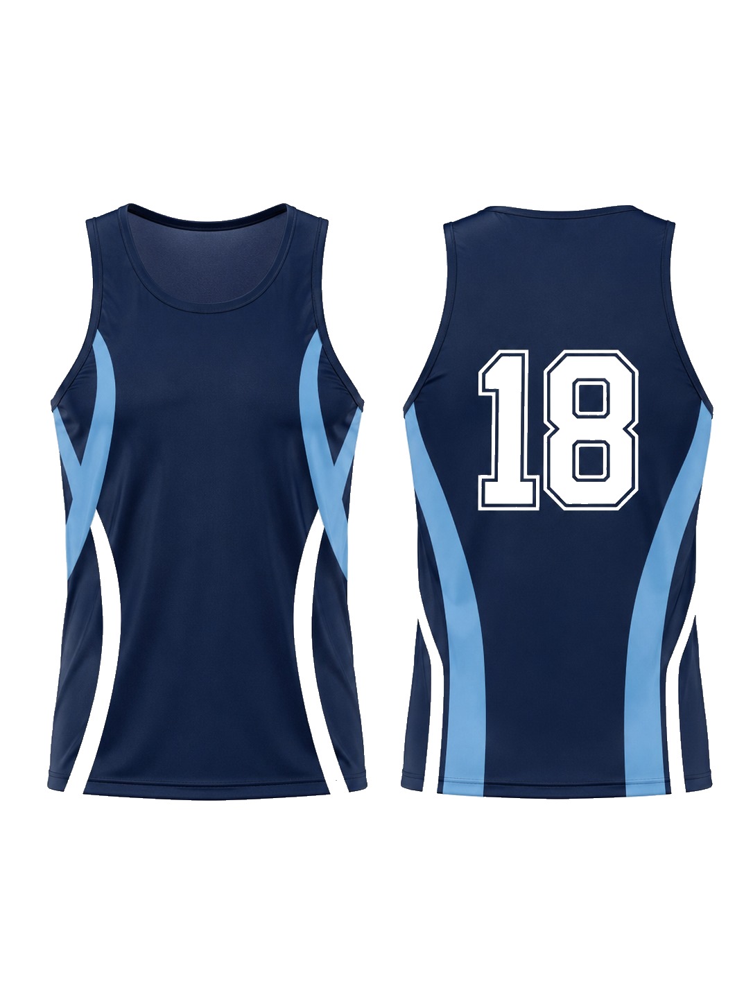 Custom Tank Tops Navy Sky Tank Top manufactured by Velnox Wear