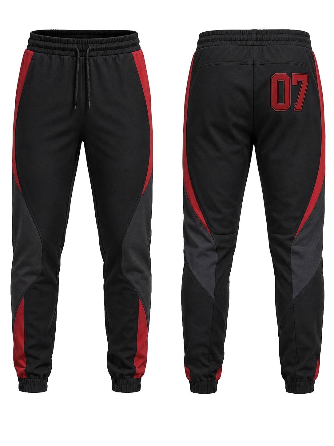 Custom Trousers Black Red manufactured by Velnox Wear