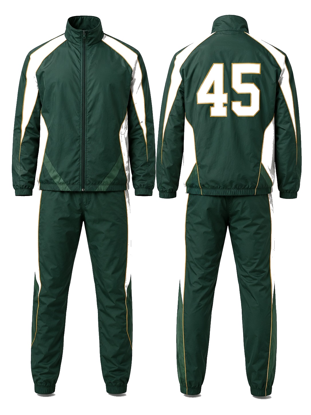 Custom Windbreaker Sets Green Gold Windbreaker Set manufactured by Velnox Wear