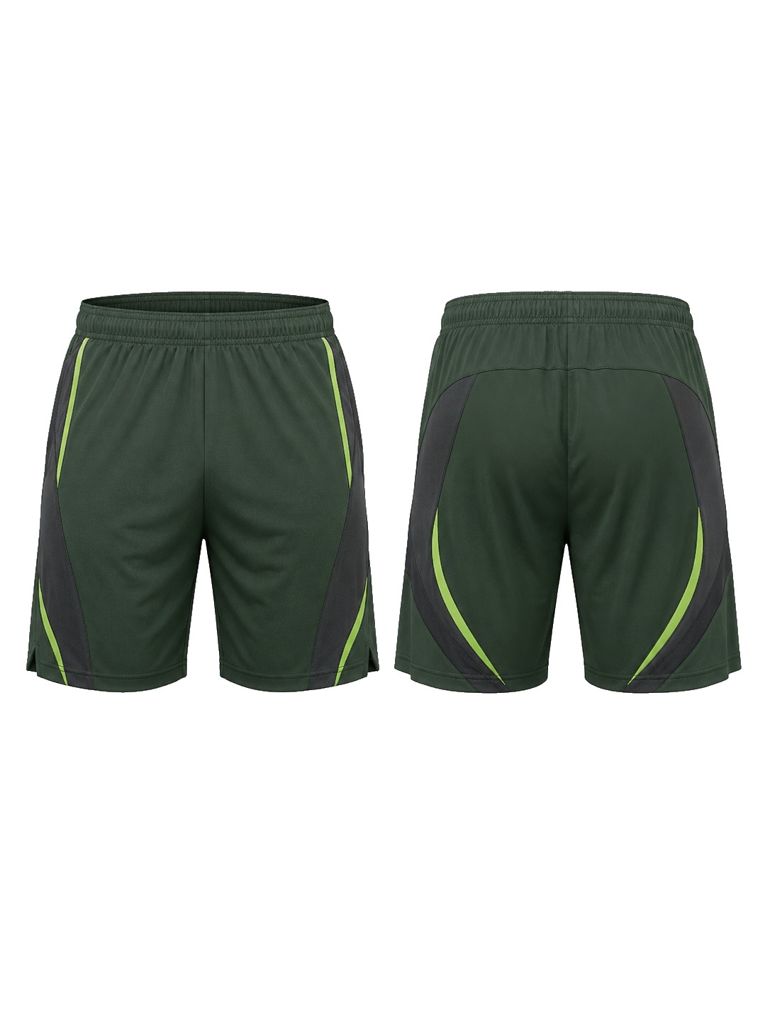Custom Training Shorts Green And Charcoal Athletic Shorts manufactured by Velnox Wear