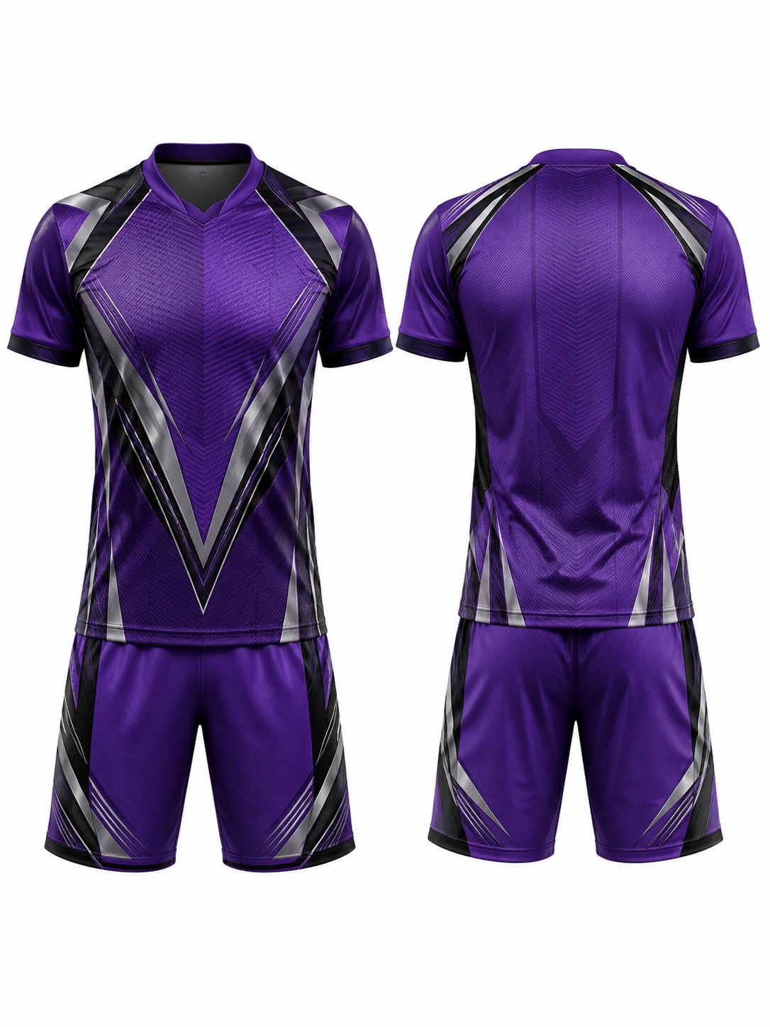 Custom Soccer Purple Geometric Soccer Kit manufactured by Velnox Wear